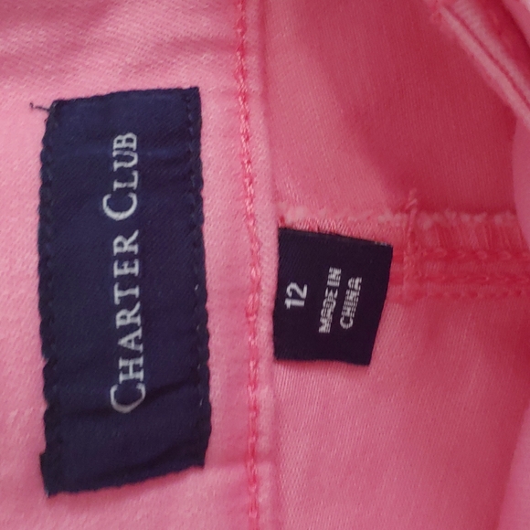 CHARTER CLUB pink capris pants wtih button fly close & pockets. Size 12. NWT - Picture 16 of 16